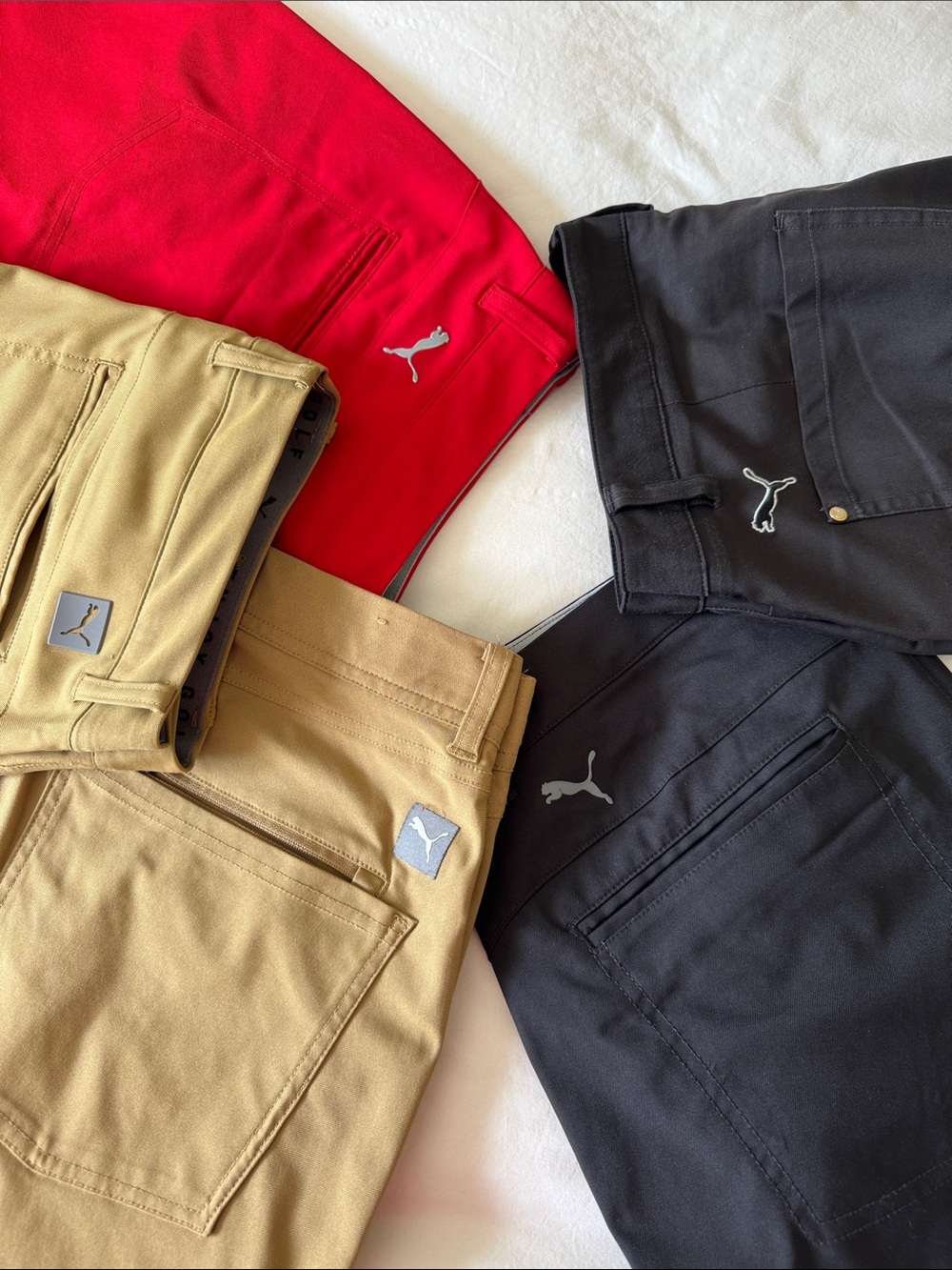 5 pairs Puma Men's golf pants. See description
